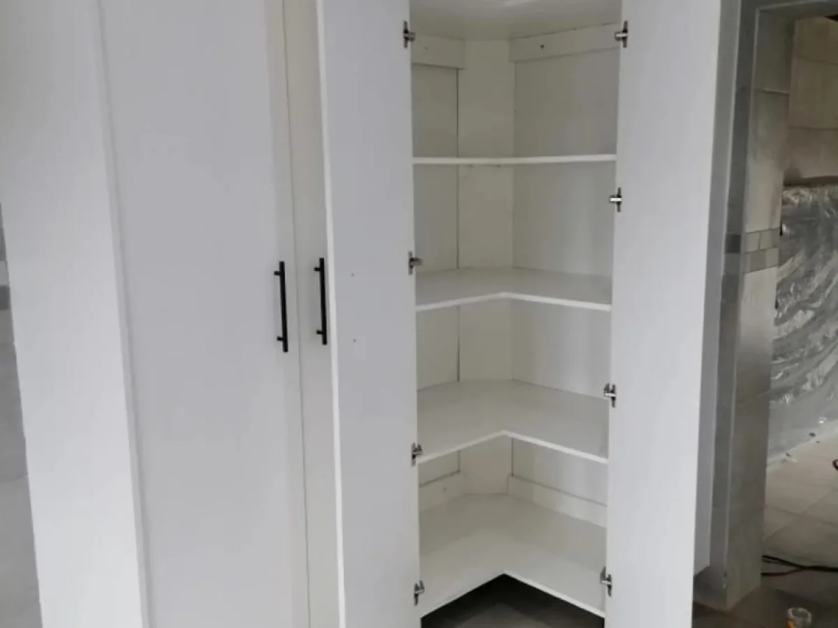 Cabinets, wardrobes, painting, and tiles